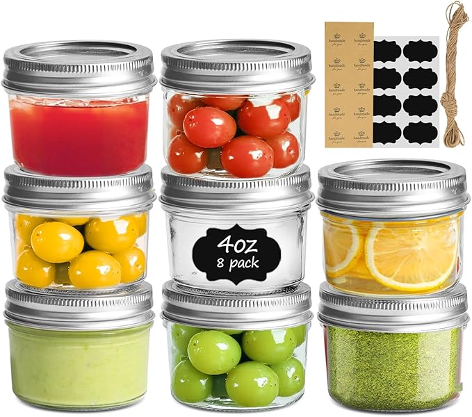 ComSaf Mini Mason Jars 4oz by ComSaf