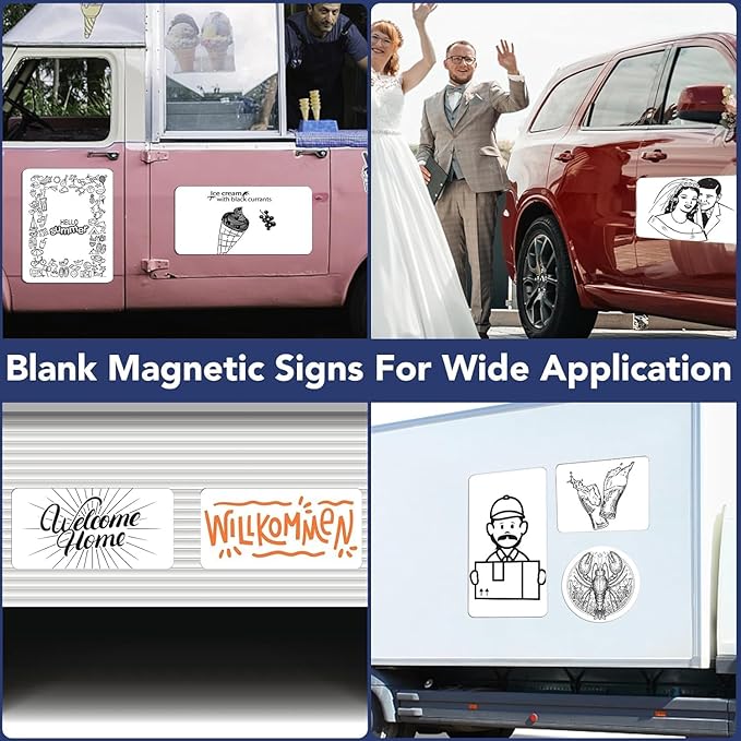DIYMAG 2Pcs 17x12 Inch Blank Car Magnets, Flexible Magnetic Bumper Sticker Set - Image 7