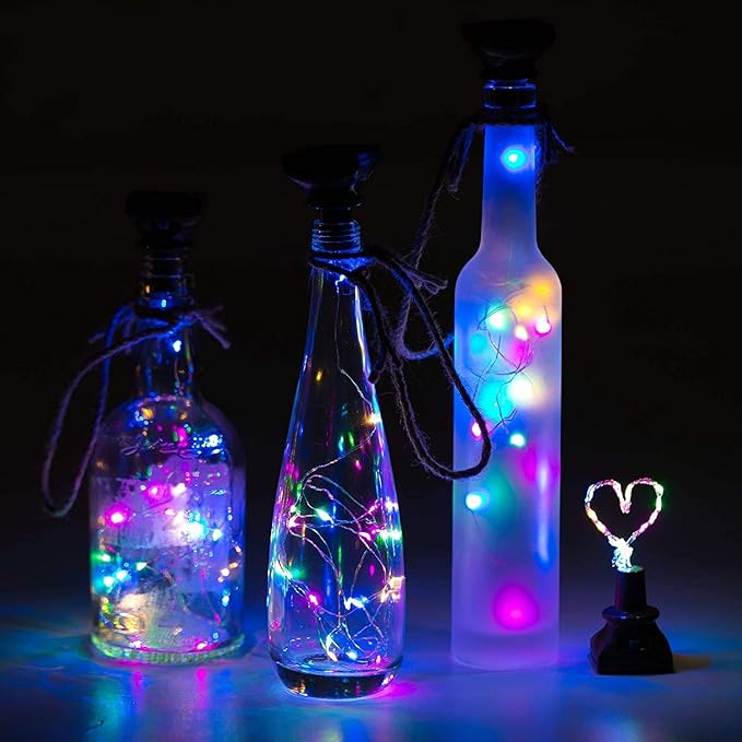 YJFWAL Upgraded 12 Pack Solar Wine Bottle Lights, 20 LEDs Waterproof Copper - Image 5