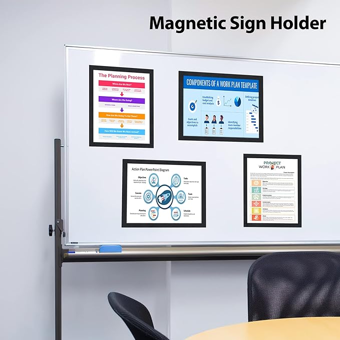 8.5"x 11" Self Adhesive Magnetic Sign Holder, Double Sided Window Magnetic - Image 7