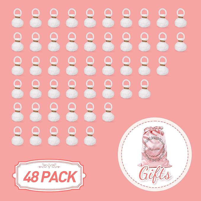 48Pack White Streamer Poppers, Hand Throw Streamer Poppers, No Mess Confetti - Image 7