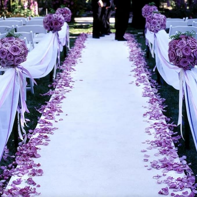 CODE FLORIST 1100 PCS Purple-White Silk Rose Petals - Image 3