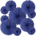 20 Pcs Blue Hanging Paper Fan, Round Paper Fans Decorations Set by Tisspoms