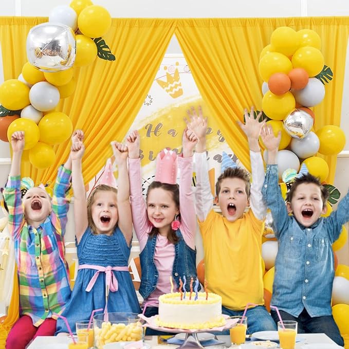 10 x 10 Feet Yellow Backdrop Curtain - Image 4