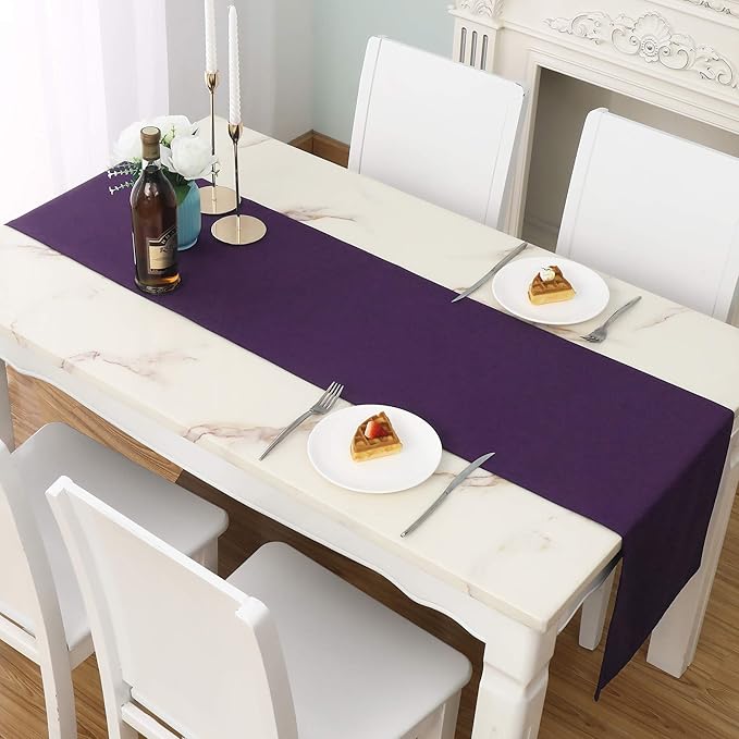 DUALIFE Plum Purple Table Runner by DUALIFE