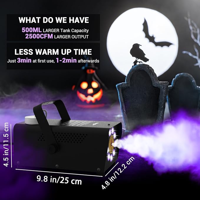 Smoke Machine, Theefun Fog Machine 450w 2500CFM - Image 6