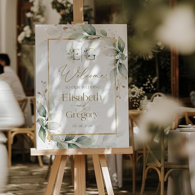 Personalized Wedding Welcome Sign, Pole Mount - Image 3