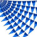 40M/130FT Blue Triangle Pennant Banner Flag Metallic Fabric Bunting Garland by raqieden