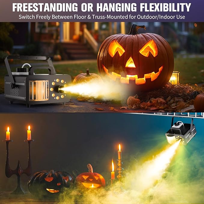 Fog Machine with RGBW LED Lights, 1200W Professional Smoke Machine, 1L Tank - Image 6