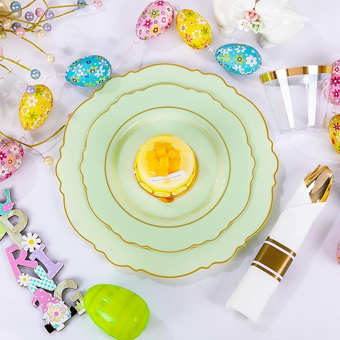 Liacere 350PCS Light Green Plates - Image 6