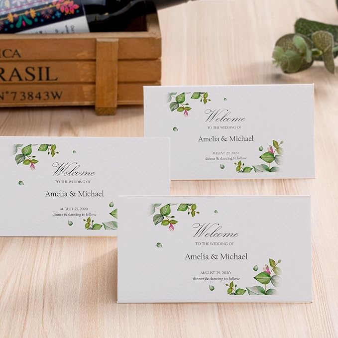 120 Pcs Premium Place Cards, 2x3.5in Small Tent Cards, Blank Fillable Banquet - Image 5