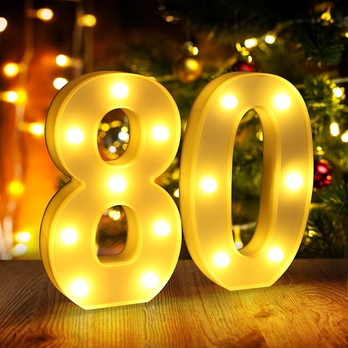 80th Birthday Decorations for Women Men, Happy 80 Birthday Decorations for by funsky