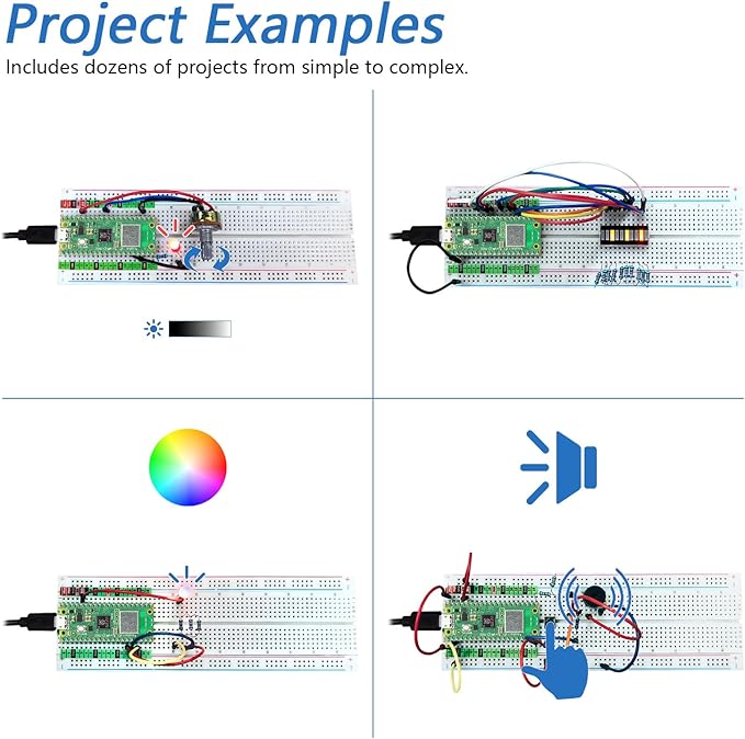 Freenove Basic Starter Kit for Raspberry Pi Pico W, Dual-core Arm Cortex-M0+ - Image 4