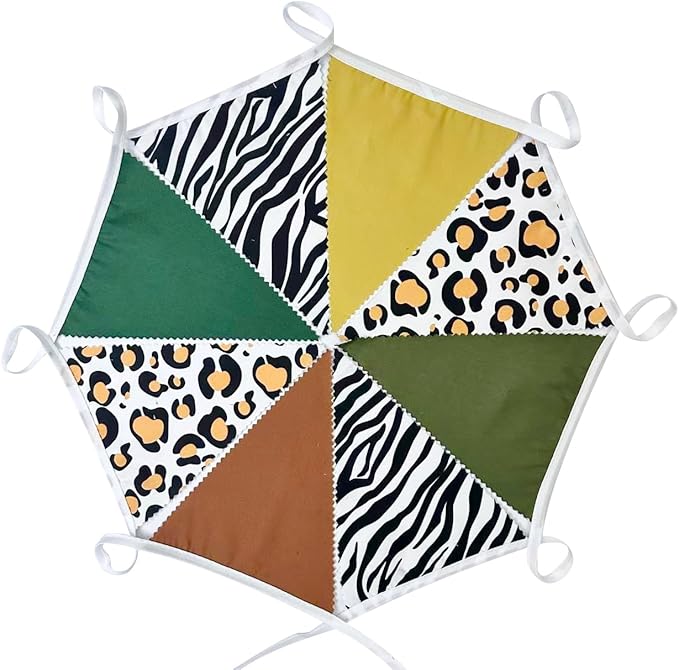 32Ft Jungle Safari Party Decorations Sage Green Brown Wild Animal Leopard Zebra - Image 7