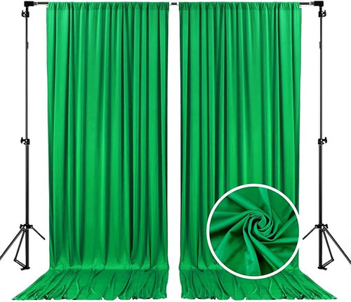 10 x 7 Feet Grass Green Backdrop Curtain by ZEBMOON