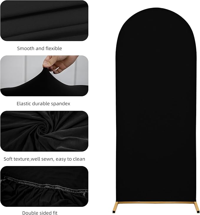 Wedding Arch Covers Arch Backdrop Cover Arch Stand Covers 7.2FT 6.6FT 6FT Set - Image 5