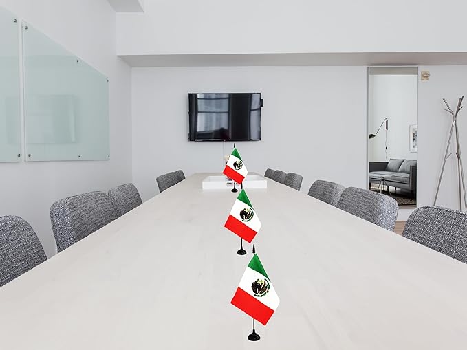 Mexico Desk Flag, 12 Pack Mexican Table Office Flag - Image 5