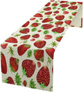 Strawberry Table Runner Spring Summer Fruit Wild Berry Forest Garden Dinner by SHElifestyle