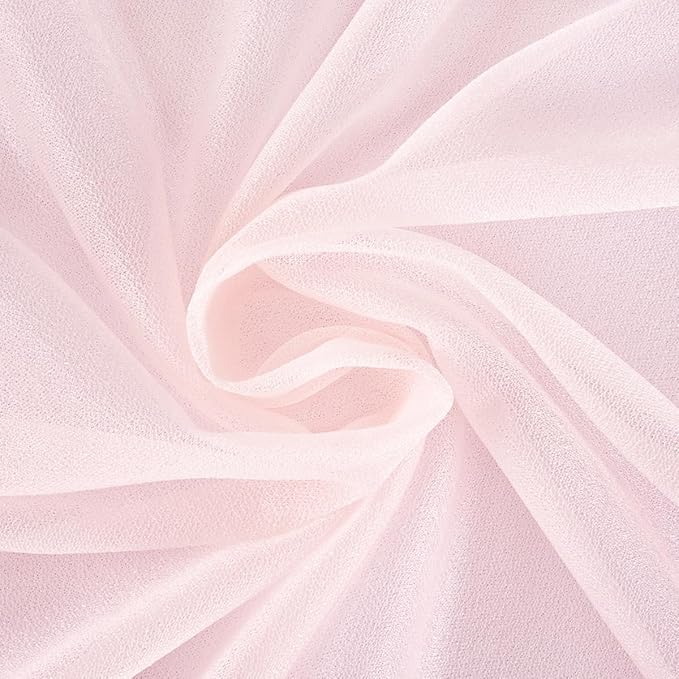 Pink Elegant Arch Draping Fabric Outdoor 1 Panel 29" × 20Ft Sheer Chiffon - Image 4