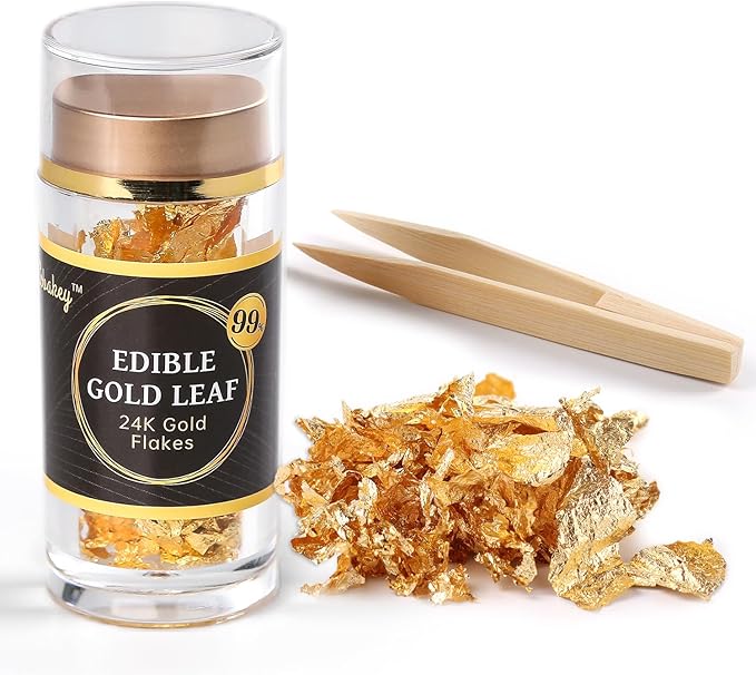 Cobakey Genuine Edible Gold Leaf Flakes by CobakeyGoldLeaf