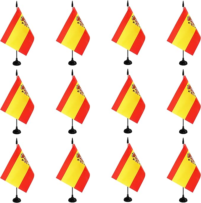 Spain Desk Flag, 12 Pack Spanish Table Office Flag by Unknown