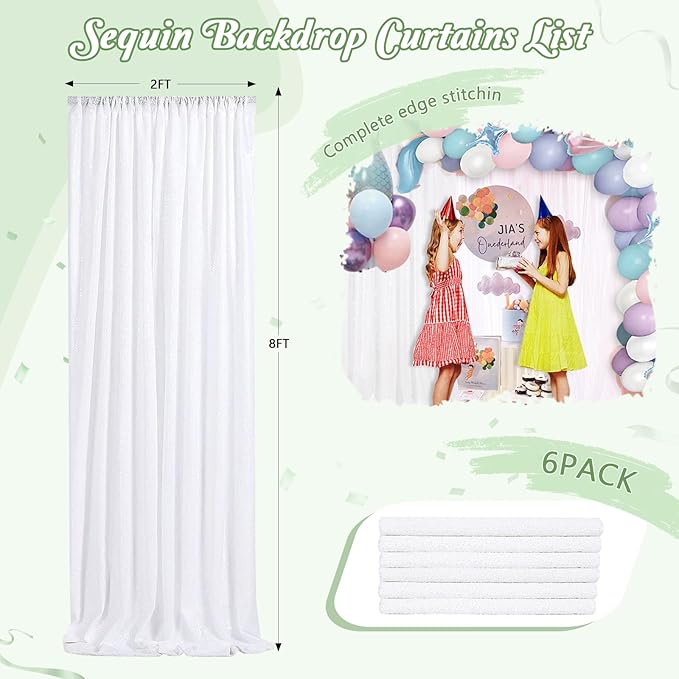 White Backdrop Curtain for Wedding Parties - Image 4