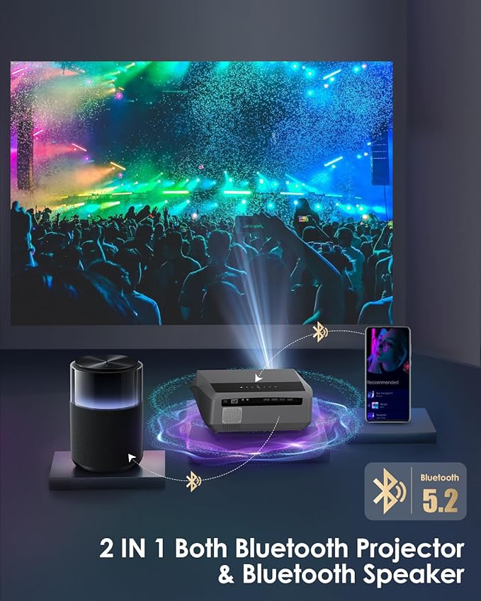 Smart 4K Projector Movie Gaming Karaoke TV, 2300 ANSI High Brightness Ultra HD - Image 7