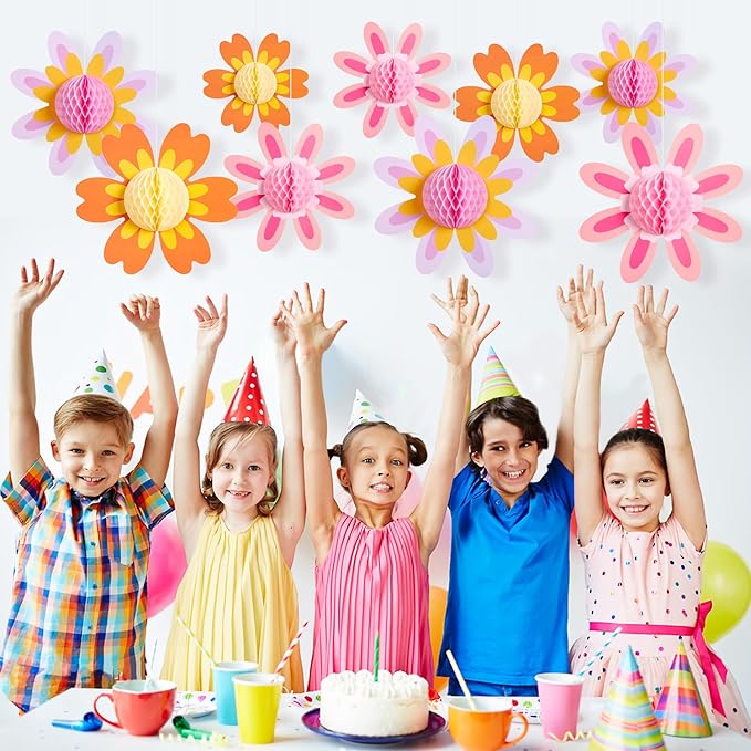SUNBEAUTY 9 PCS 10 Inches Daisy Birthday Party Decorations - Image 5