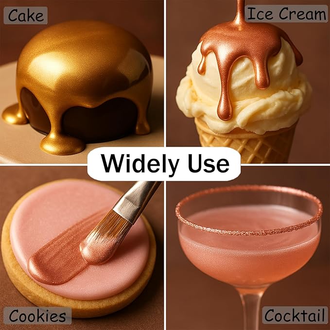 Pink Metallic Edible Paint for Baking – Food Grade Pink Edible Dust Drink - Image 5
