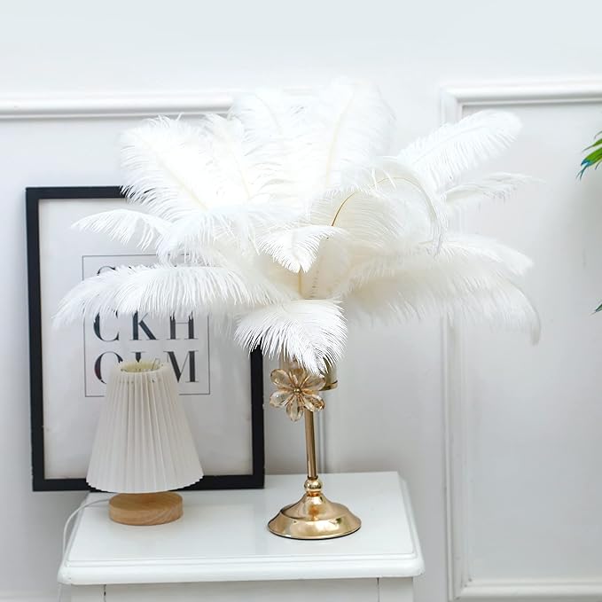 Happy Feather 16-18 inch White Ostrich Feathers Craft - Image 8