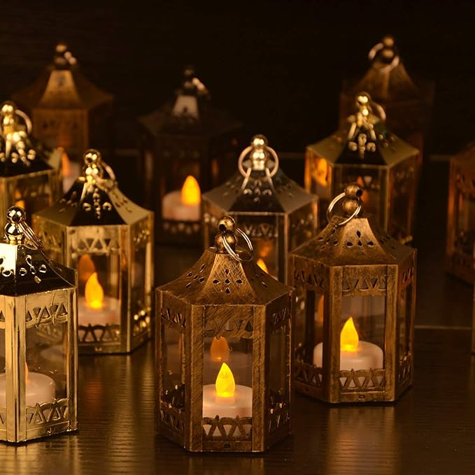 zkee Mini Star Lantern with Flickering LED, Battery Included, Christmas - Image 4