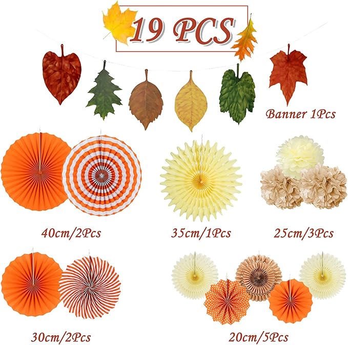 Easy Joy 14 Pcs Fall Party Decorations, Birthday Decor - Image 6