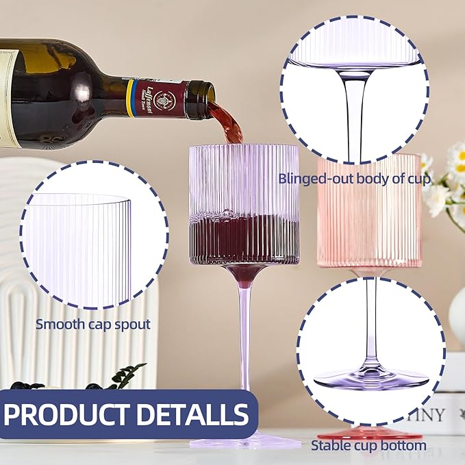 Plastic Goblets Wine Glasses - 12Oz Acrylic Wine Glasses Origami Unbreakable - Image 4