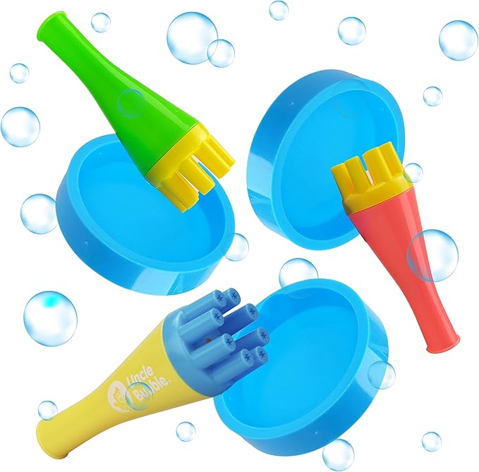 Uncle Bubble Blower for Kids, 3 Colors, Mini Bubble Blower Makes Thousands of by UncleBubble