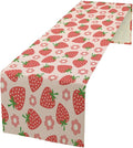 Strawberry Table Runner Spring Summer Fruit Pink Berry Forest Garden Dinner by SHElifestyle