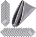 Aneco 24 Pieces Satin Napkin Square 20 x 20 Inches Dinner Napkins Weddings by Aneco
