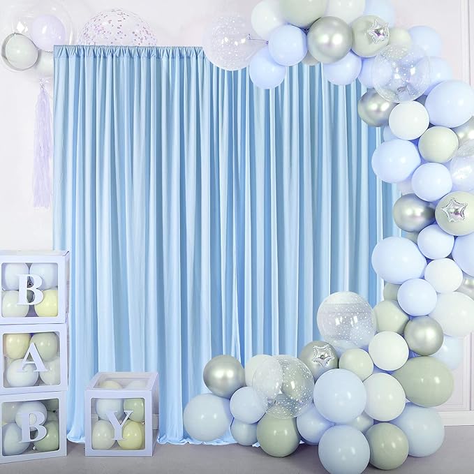 AK TRADING CO. 10 feet Wide x 12 feet Long IFR Polyester Backdrop Drapes - Image 4