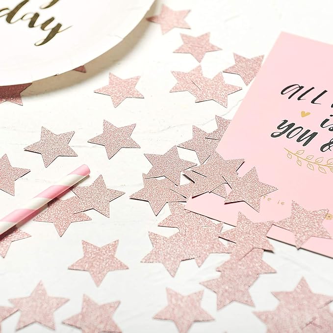 Glitter Star Confetti for Table Wedding Birthday Party Decoration, 1.2 inch in - Image 3