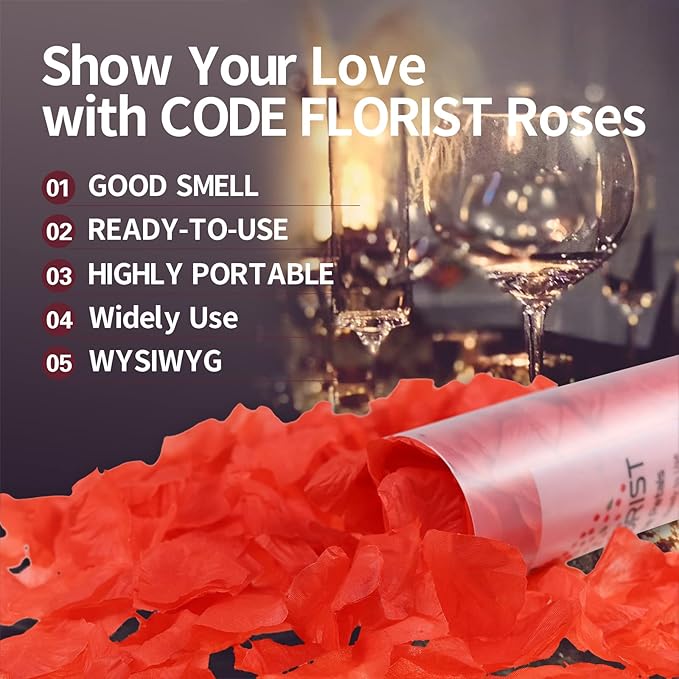 CODE FLORIST 1100 PCS Red Silk Rose Petals - Image 6