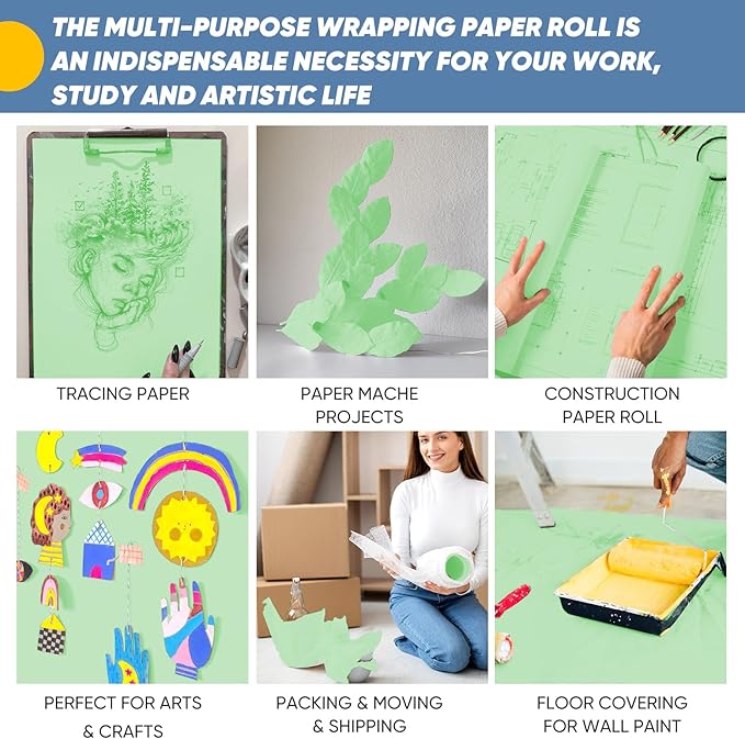 Light Green Wrapping Paper, Happy Birthday Anniversary Bouquet Flower Wedding - Image 3