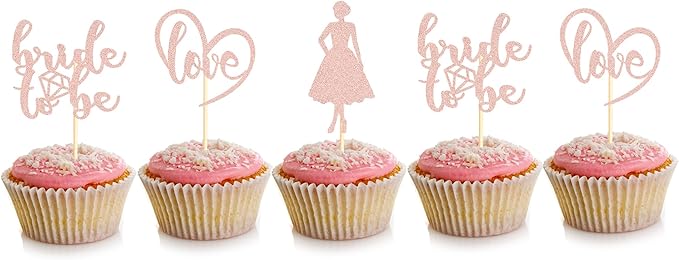 Sotpot 24PCS Bride to Be Cupcake Toppers - Image 6