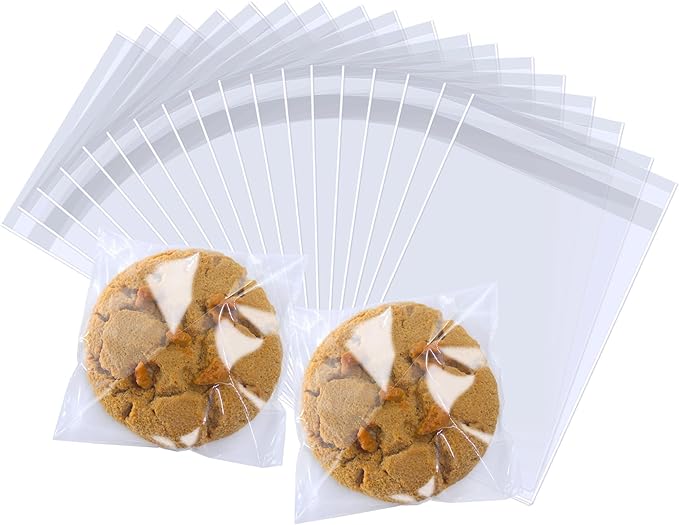 PigPotParty 4''x 4" Clear Plastic Cellophane Gift Wrap Bags, Party favor by PigPotParty