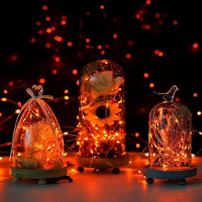 ANJAYLIA 2 Pack Orange String Lights - Image 4