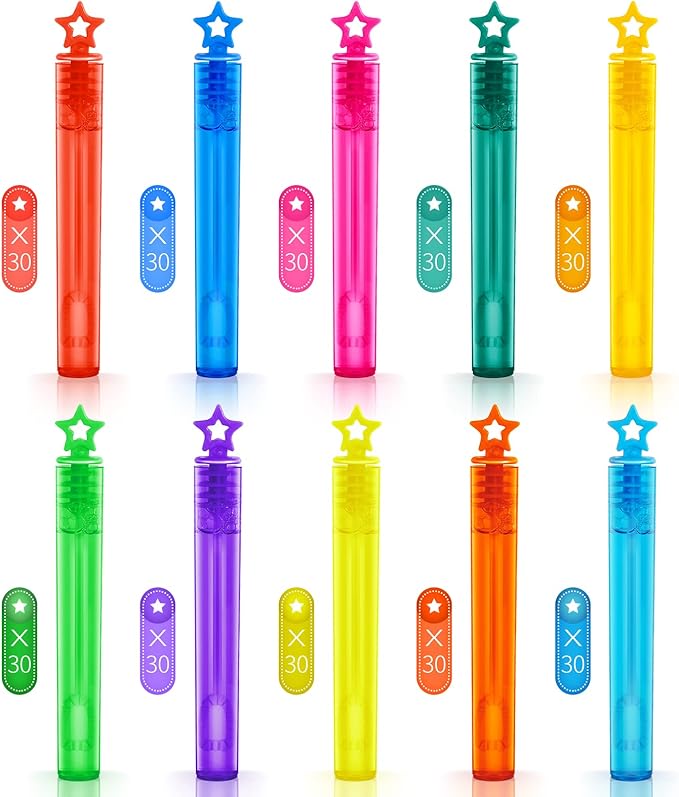 300 Pieces Mini Bubble Wands, Bubble Party Favors Assortment Toys - Image 2