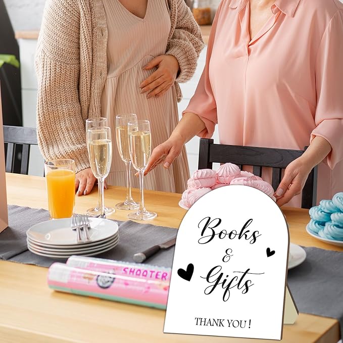 Books & Gifts Minimalist Decor Baby Shower Welcome Sign, 8 * 10IN - Image 6