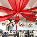 6 Panels Red Wedding Ceiling Drapes 5ftx20ft Ceiling Drapes Chiffon Fabric Arch by fani