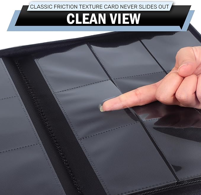Card Binder 9 Pocket, Premium Zip Trading Card Binder, 540 Double Sided Pocket - Image 6