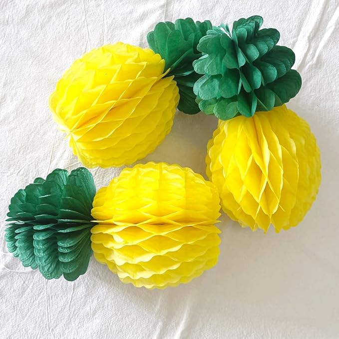 8pcs 8'' Paper Pineapple Honeycomb Decorations Tissue Party Pineapple - Image 3