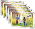 Boxalls 4x6 Inches Acrylic Picture Frames- 5 Pack, Desktop Frameless Photo by BOXALLS