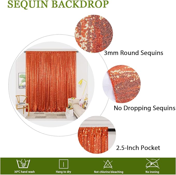 ShinyBeauty 4x10ft Sequin Backdrop Curtains - Image 5